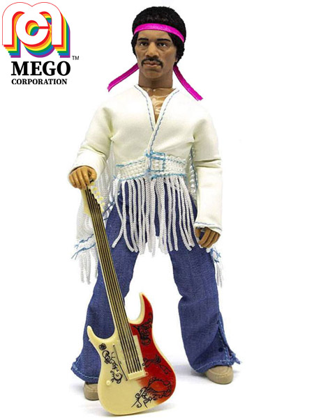 Mego Legends Wave 6 Jimi Hendrix Woodstock with Flocked Hair 8 Inch Figure